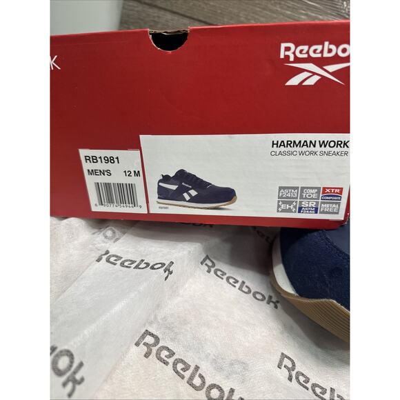 Reebok RB1981 Men\'s Safety Toe Classic Work Safety Shoes Casual Navy Size 12 M main image 4